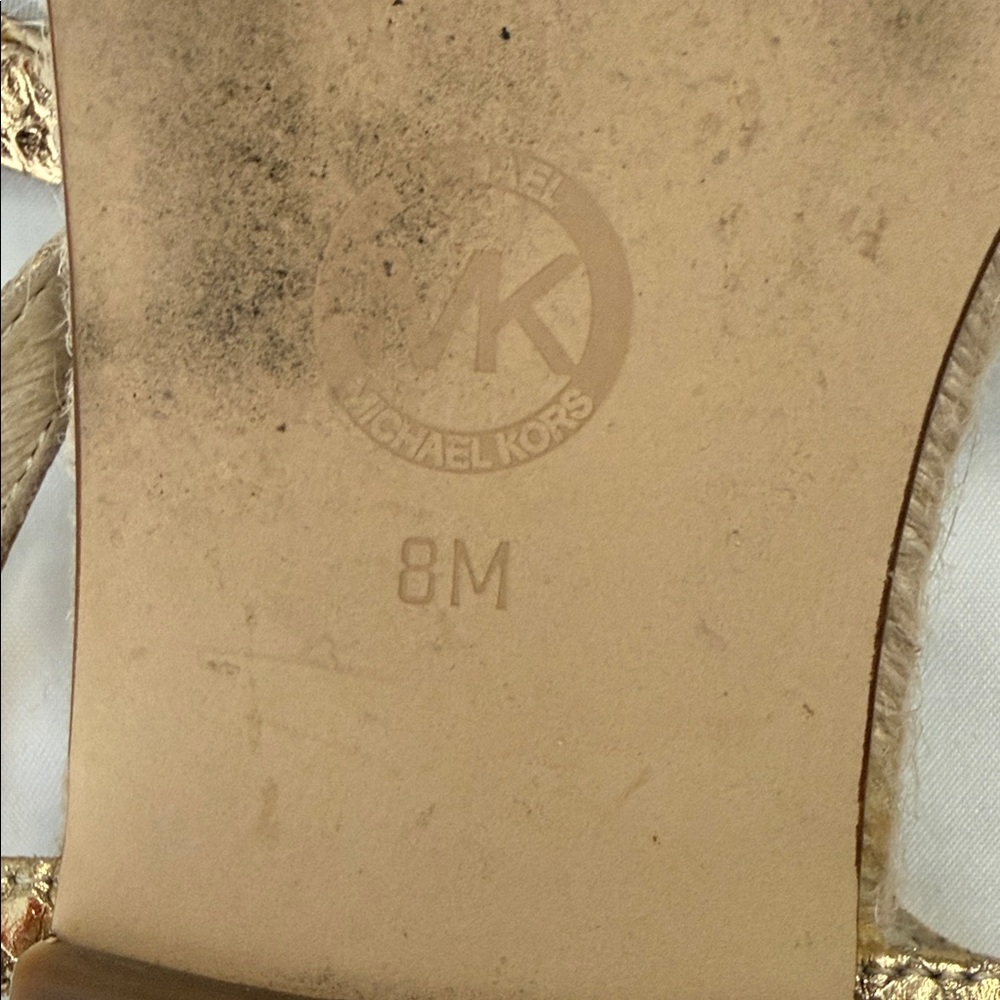 Michael Kors Gold and Tan Women's Sandals - Picture 6 of 6